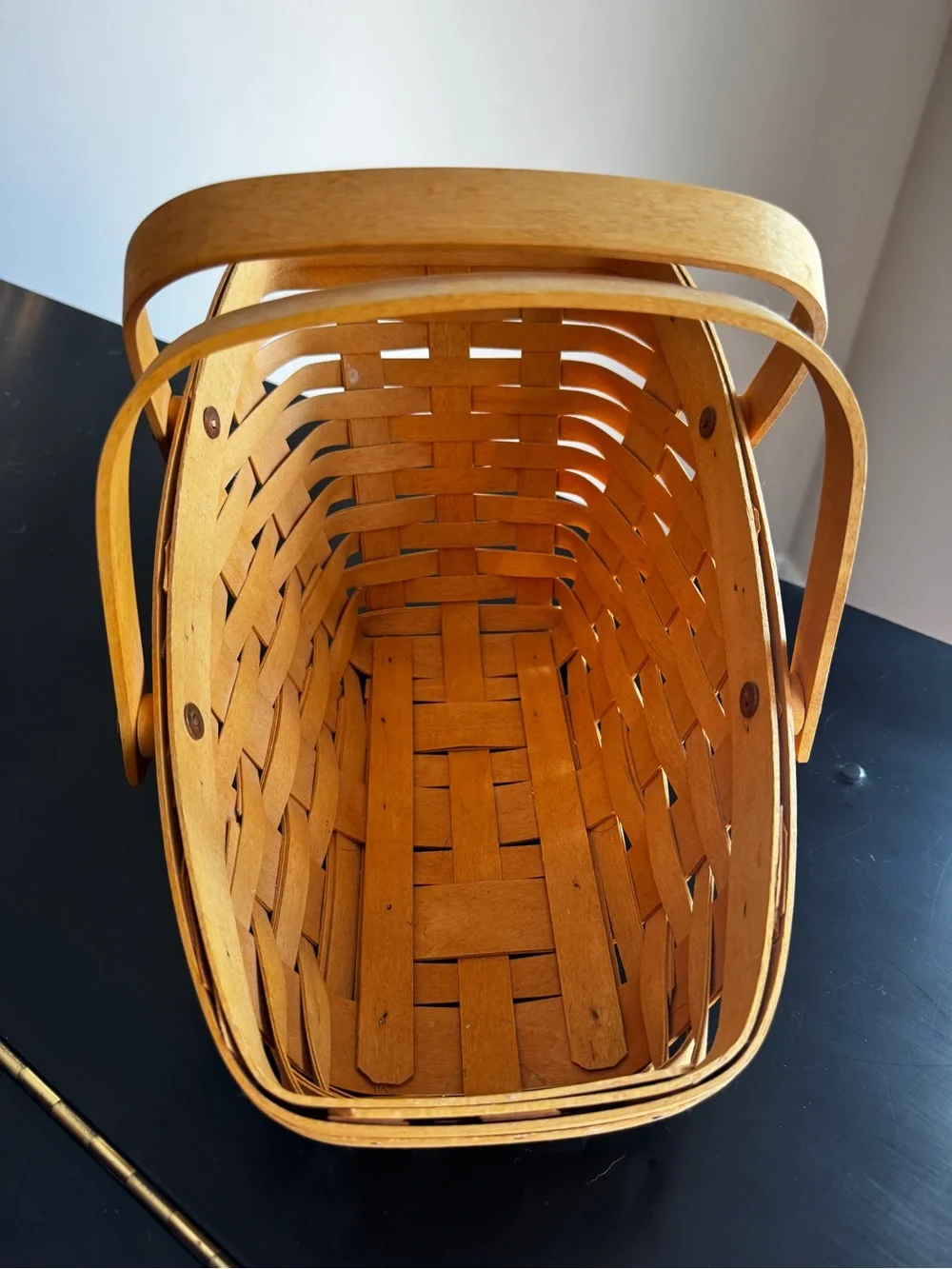 Longaberger | Vintage 1997 Handwoven Slanted Vegetable Basket with Twin Handles